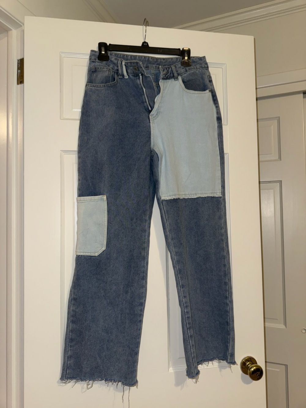 Patchwork Two-Tone Blue women’s Jeans